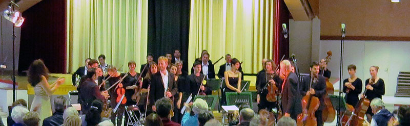 L'orchestre dans le concert de Puy l'Eveque